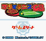 Mario Tennis title screen for GameBoy Color